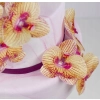 KWIATY NA TORT storczyk waflowy ORCHIDEA dekoracje URODZINY ozdoby 3szt